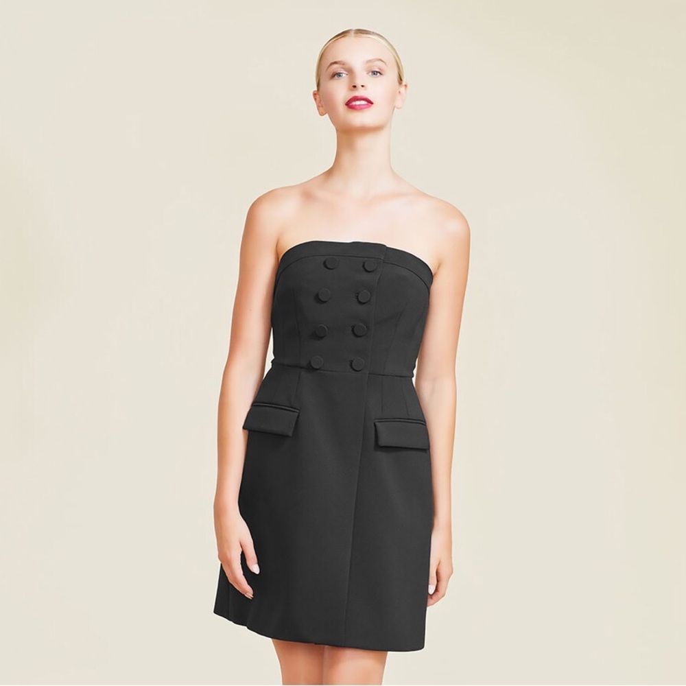 Pearl by Lela Rose Size 2 strapless black dress